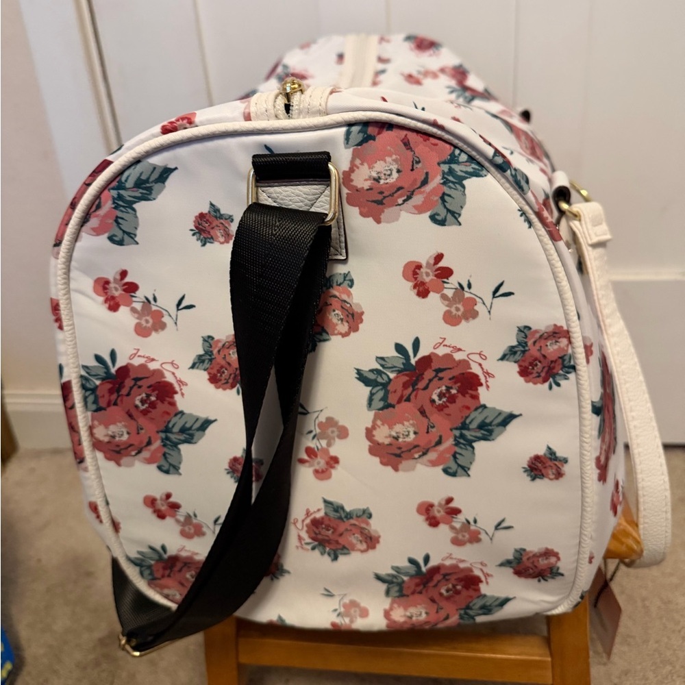 Juicy Couture Limited Edition Floral Extra Large Weekender Travel Gym Duffel Bag - Picture 7 of 11